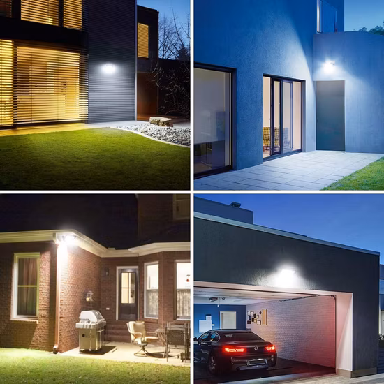 Dekra CB CE approuvé de haute qualité IP65 50W éclairage extérieur haute puissance étanche jardin cour trois lumières de sécurité 50W 100W 200W projecteur LED