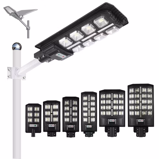 Fabricant solaire distributeur d'usine LED IP65 rue extérieure tout en un caméra COB SMD mur d'inondation jardin route lumière 2000/1500/1000/800/600/500/400/300/200/50W